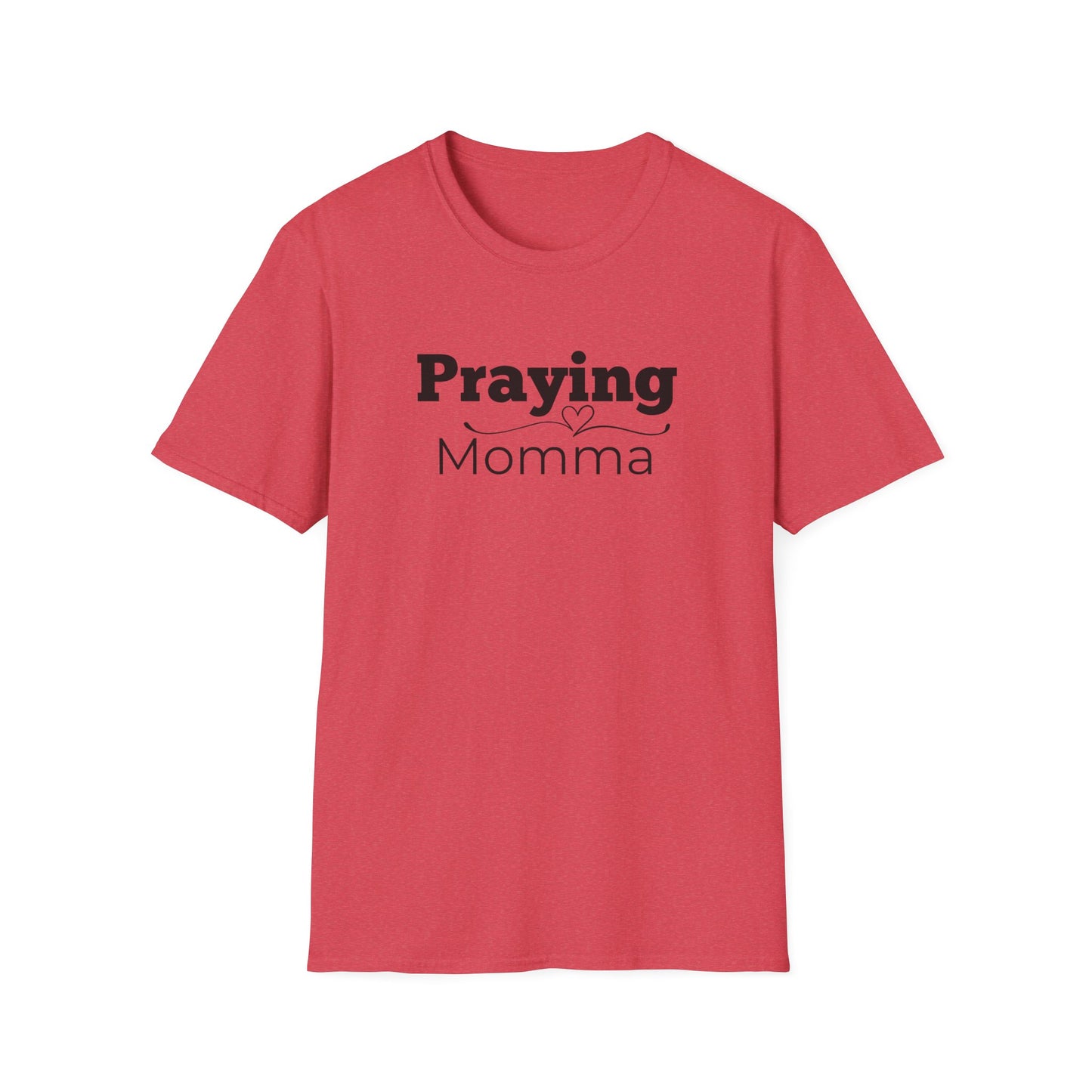 Praying Momma -Swirl Line with Heart - Softstyle T-Shirt