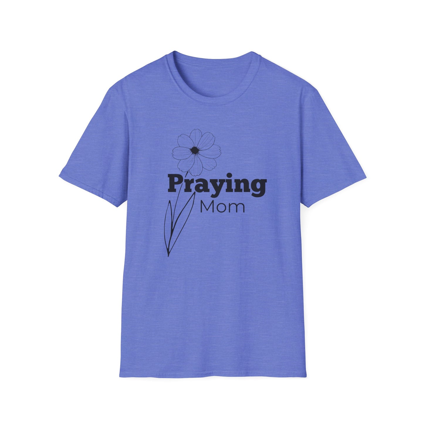 Praying Mom - Floral Design - Softstyle T-Shirt