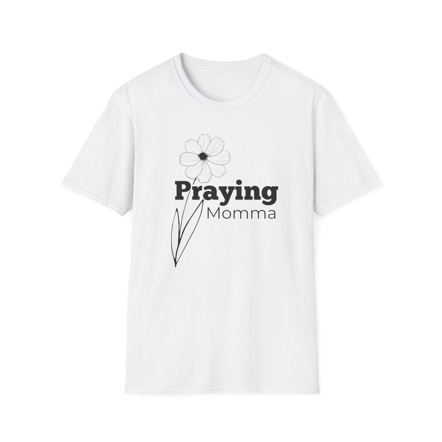 Praying Momma - Softstyle T-Shirt | Floral Design for Moms