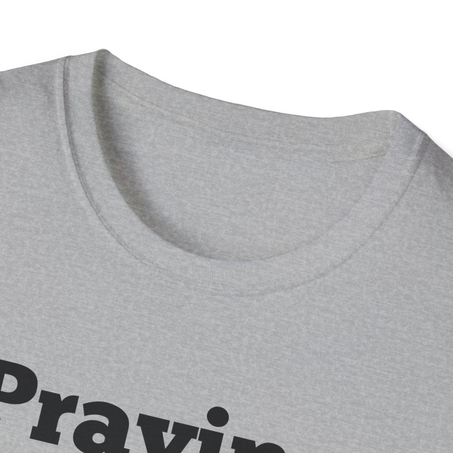 Praying Mom -Straight Line with Heart - Softstyle T-Shirt