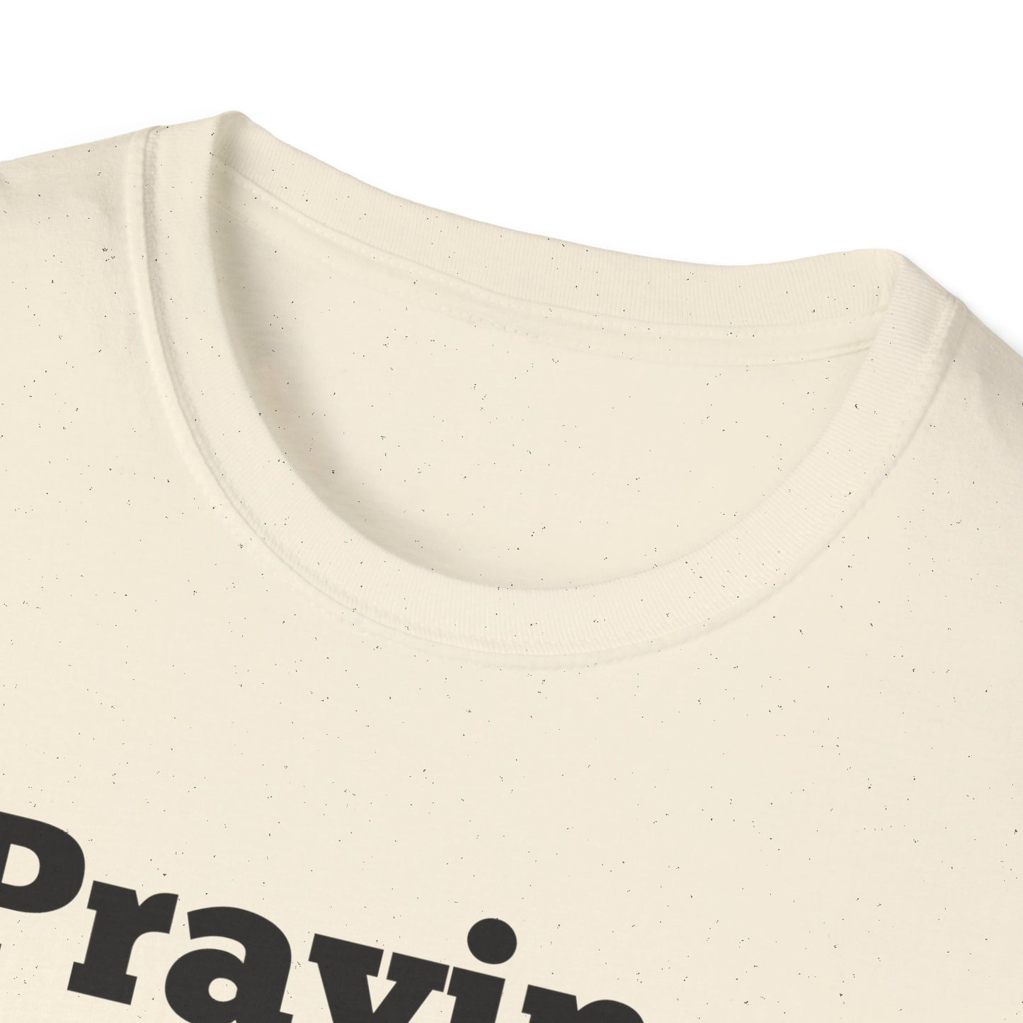 Praying Mom -Straight Line with Heart - Softstyle T-Shirt