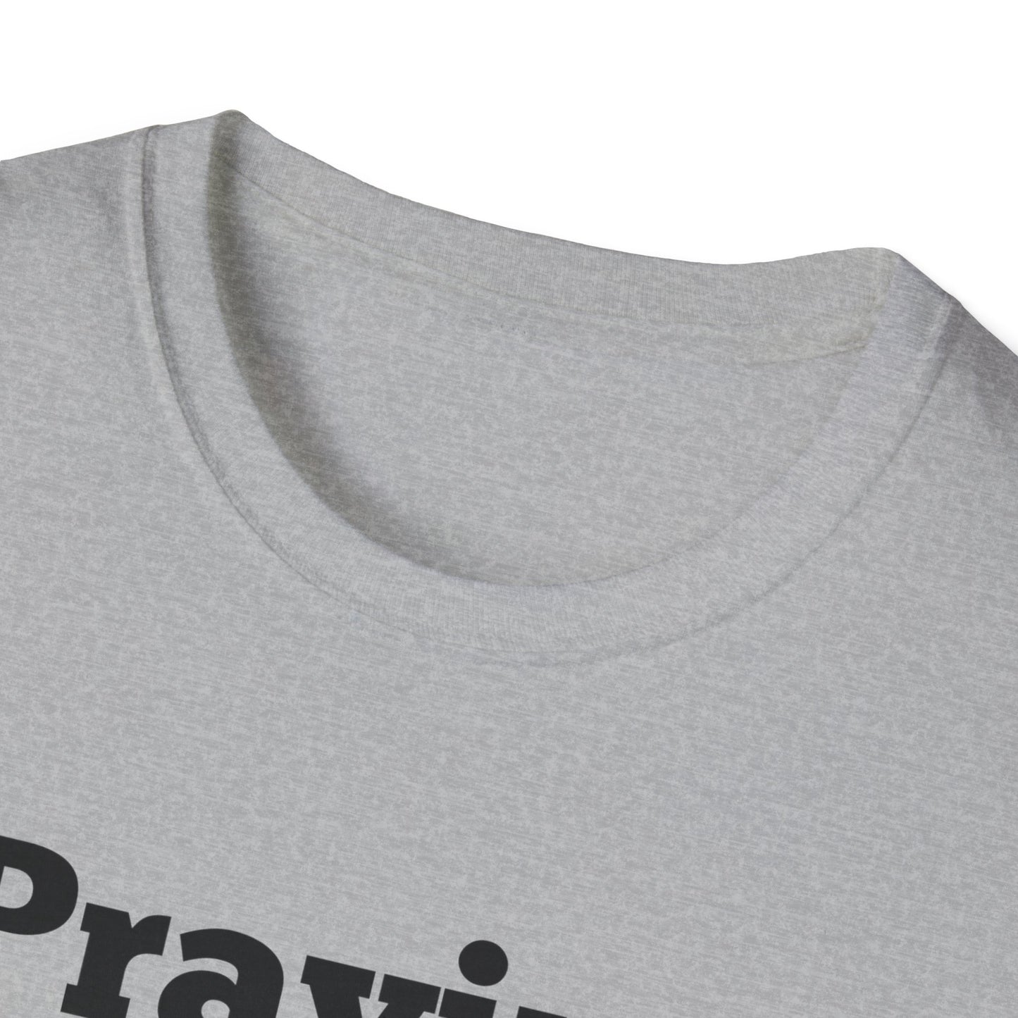 Praying Momma - Straight Line with Heart -Softstyle T-Shirt