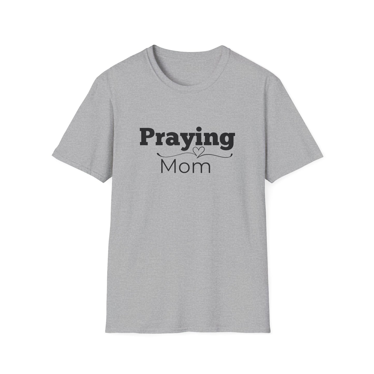 Praying Mom - Swirl Line with Heart - Softstyle T-Shirt