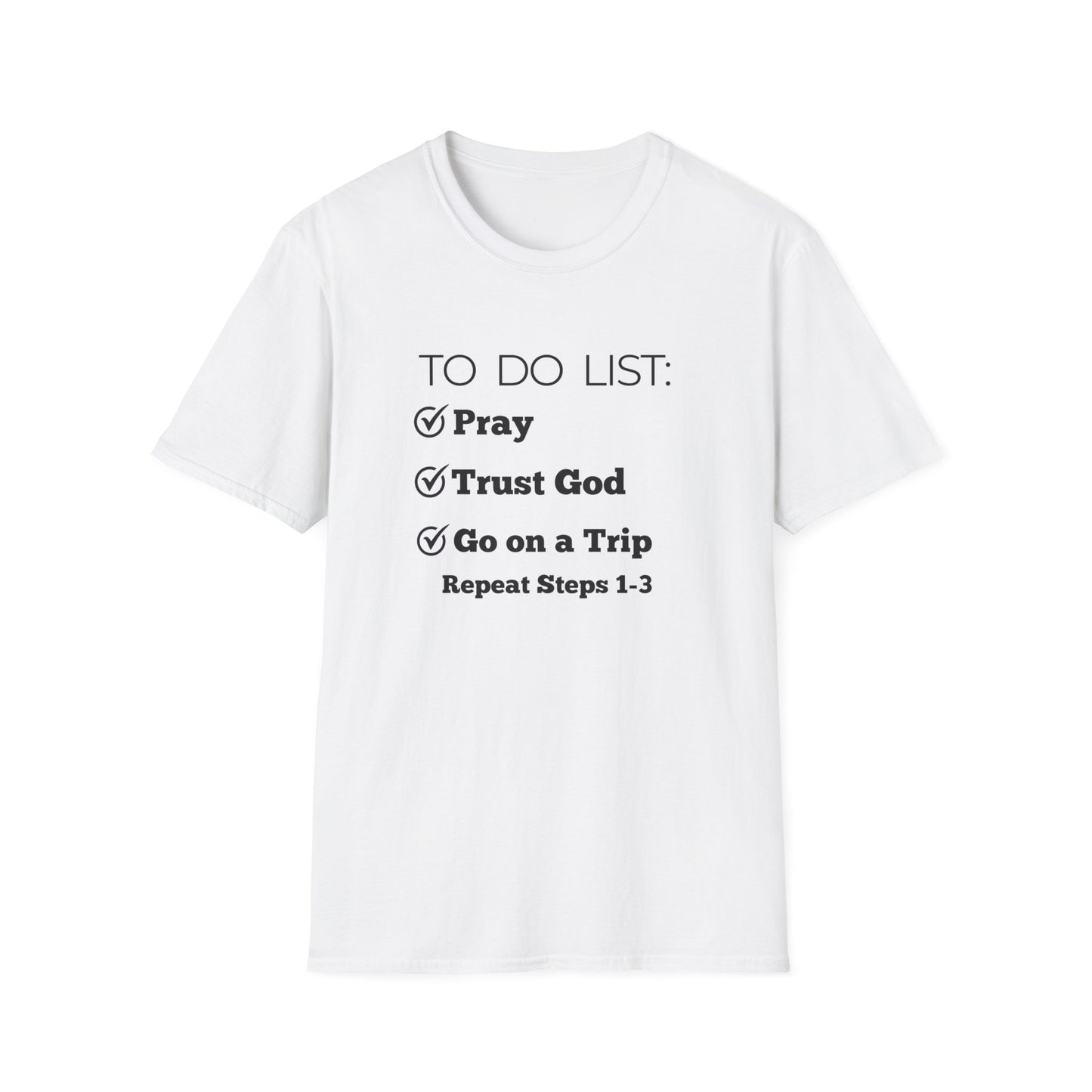 Travel -To Do List - Softstyle T-Shirt