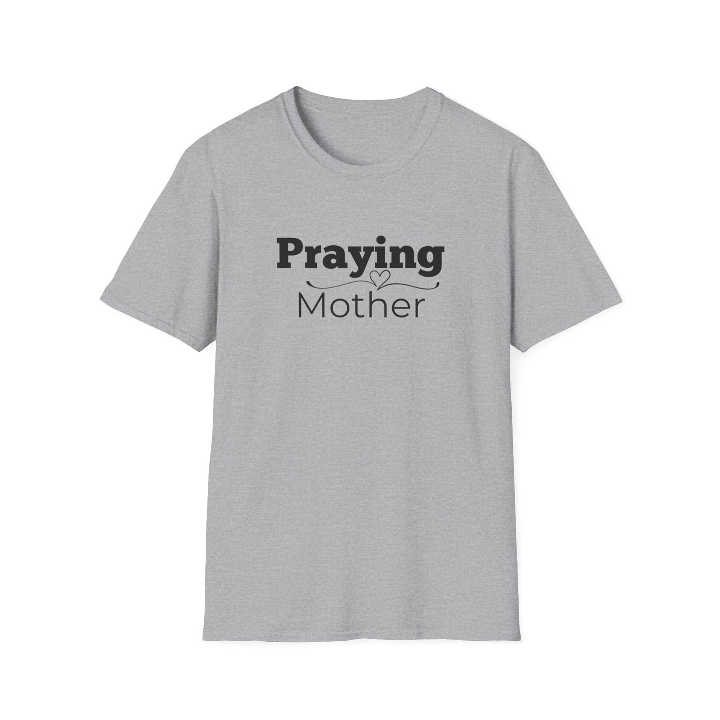 Praying Mother - Swirl Line with Heart - Softstyle T-Shirt