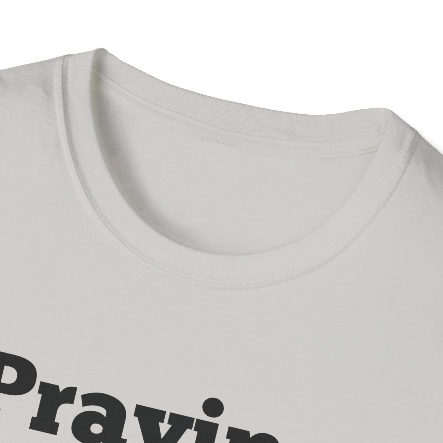 Praying Mom -Straight Line with Heart - Softstyle T-Shirt