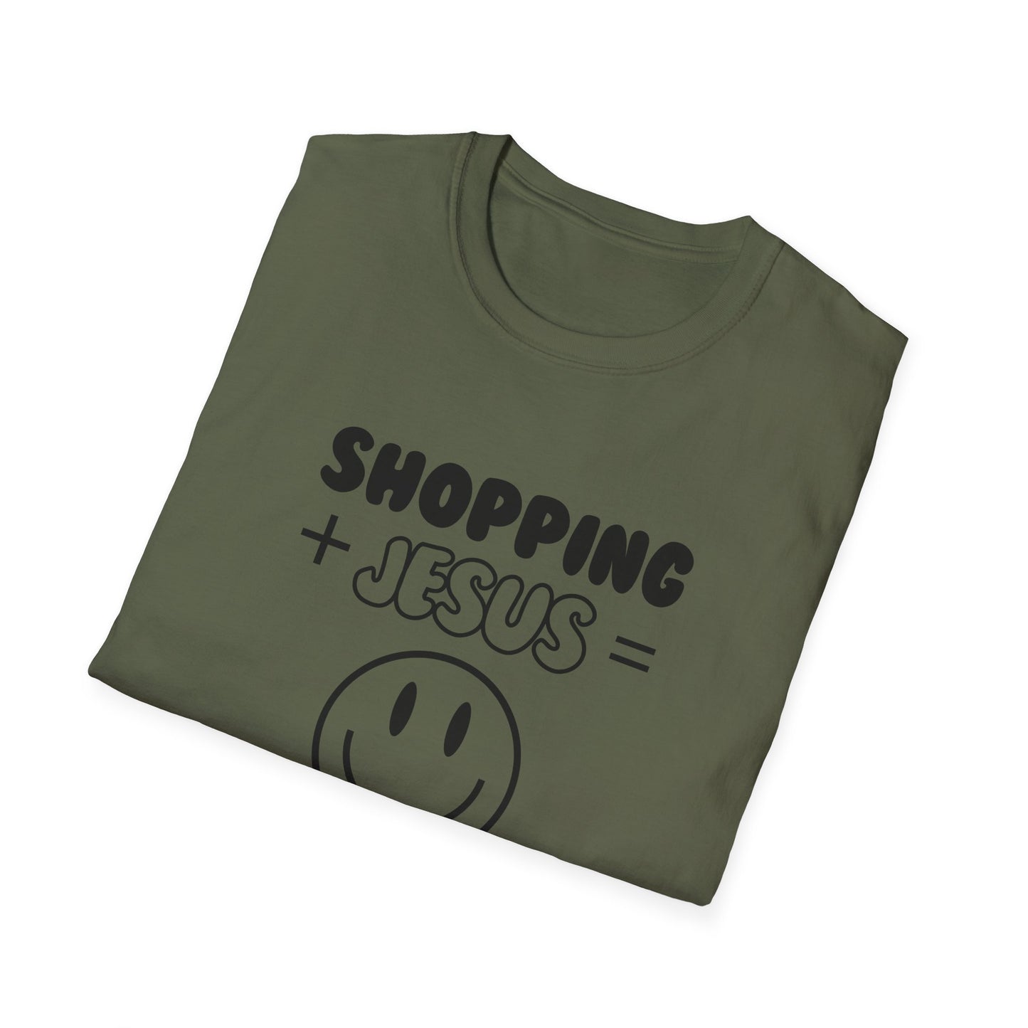 Shopping -Smiley Face - Softstyle T-Shirt