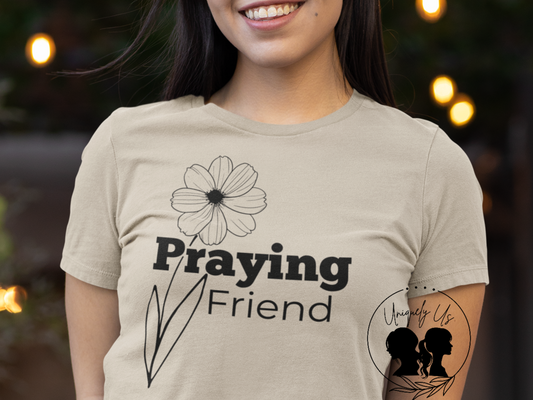 Praying Friend - Floral Design- Softstyle T-Shirt