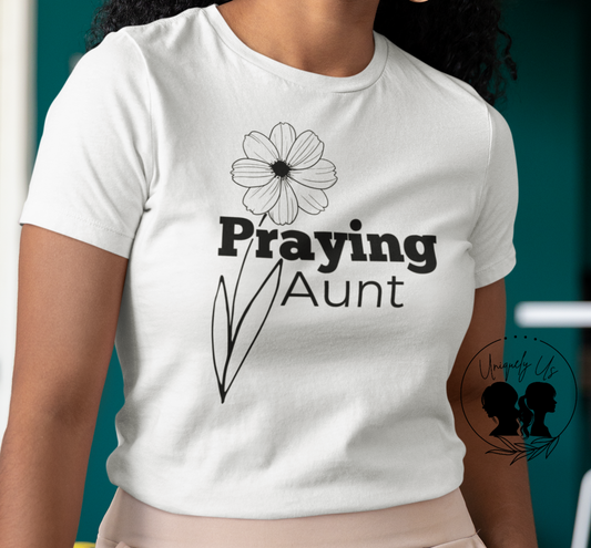 Praying Aunt - Floral Design- Softstyle T-Shirt