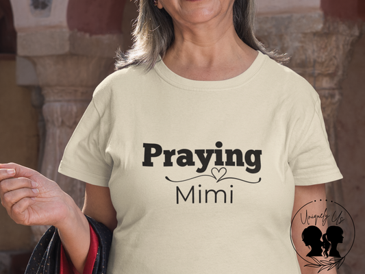 Praying Mimi -Swirl Line with Heart - Softstyle T-Shirt