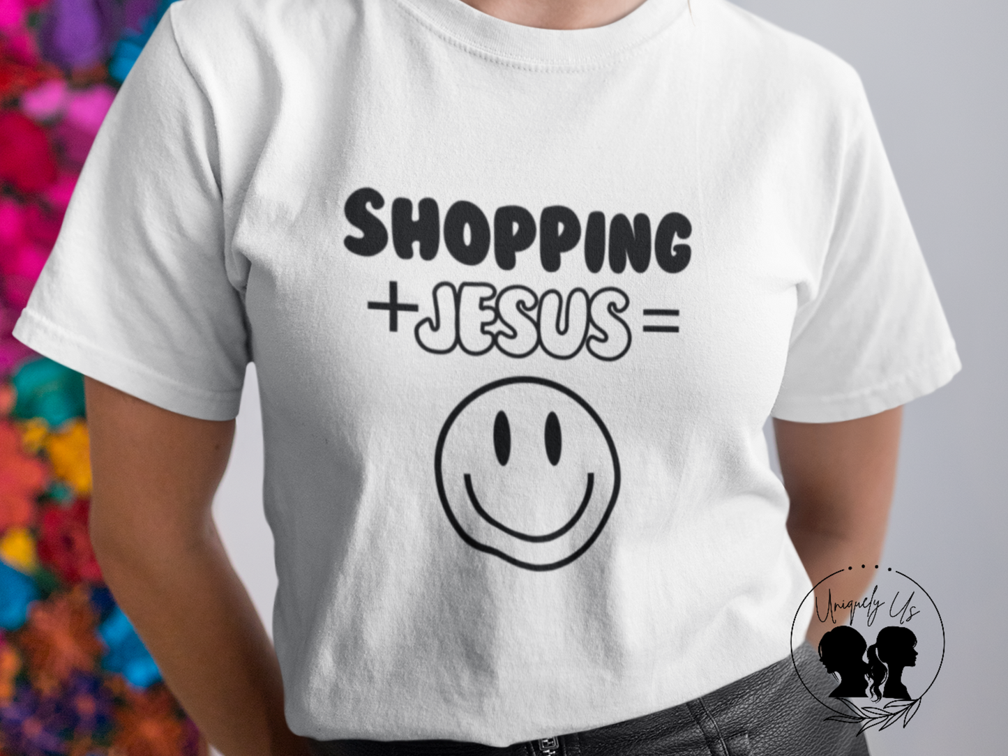 Shopping -Smiley Face - Softstyle T-Shirt