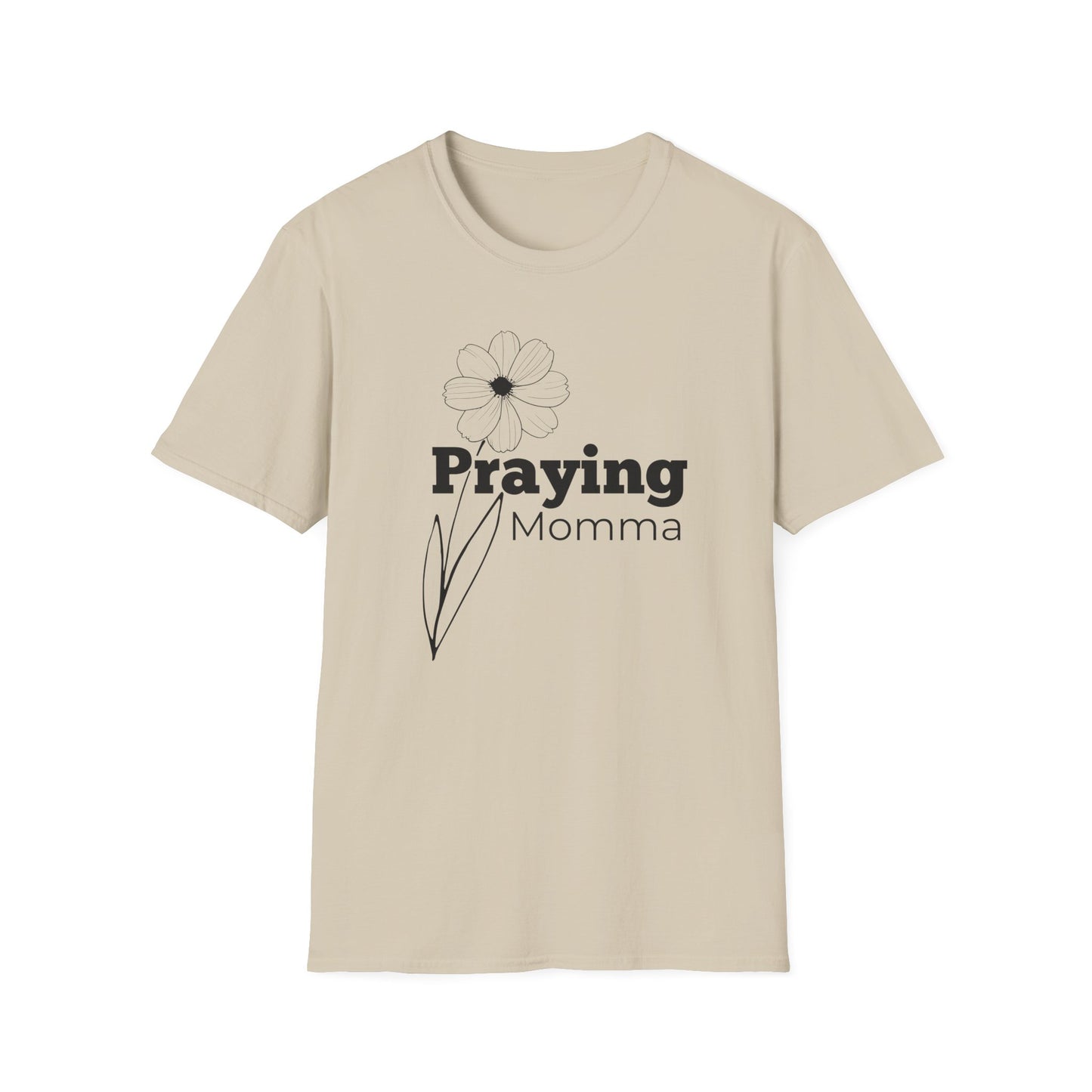 Praying Momma - Softstyle T-Shirt | Floral Design for Moms