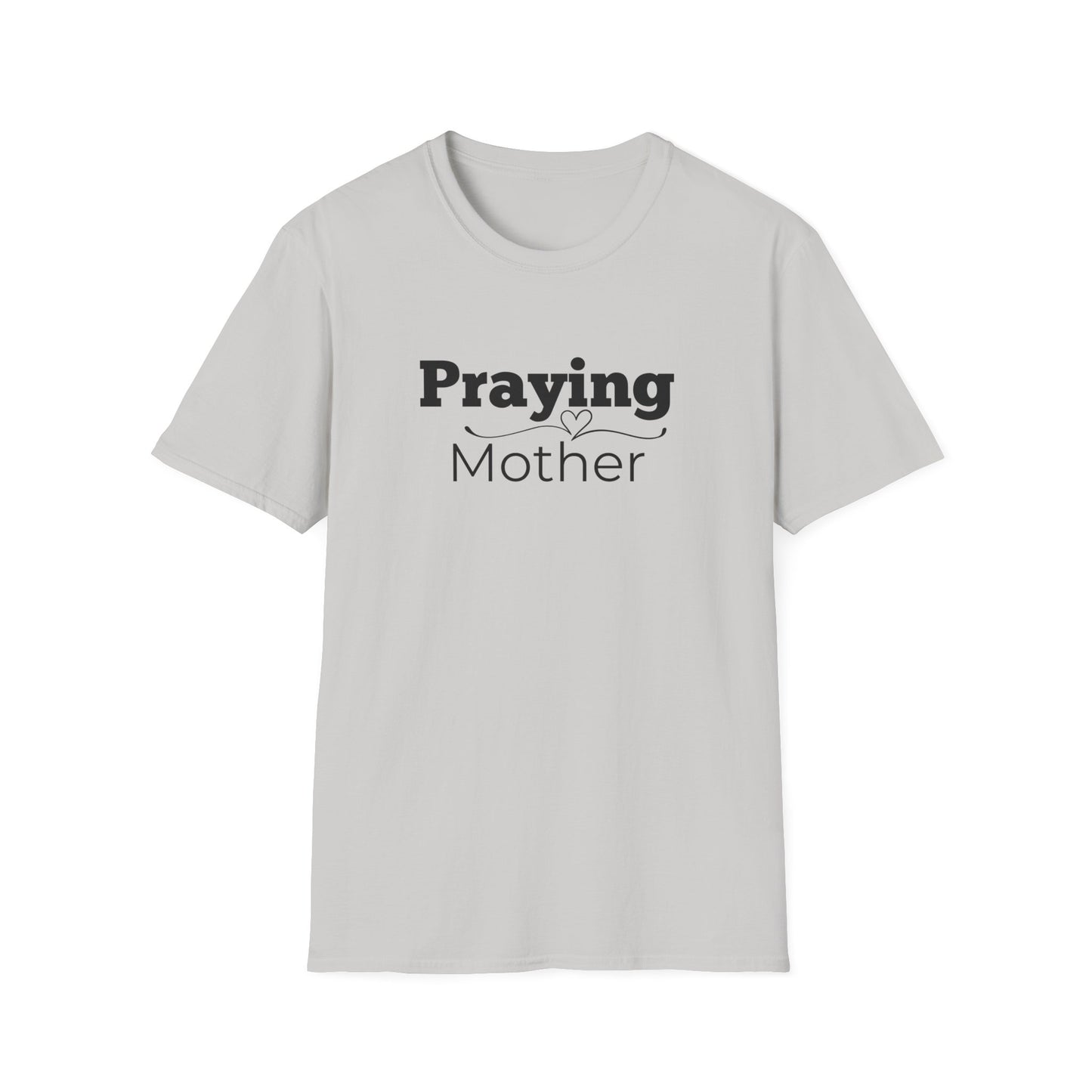 Praying Mother - Swirl Line with Heart - Softstyle T-Shirt