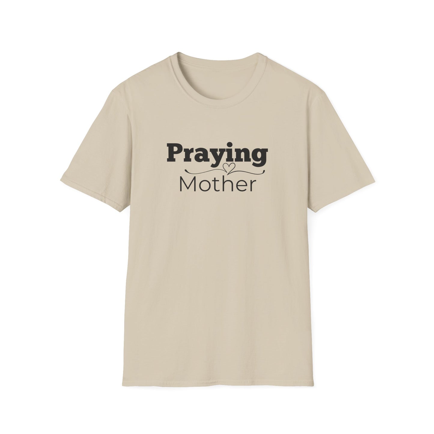 Praying Mother - Swirl Line with Heart - Softstyle T-Shirt