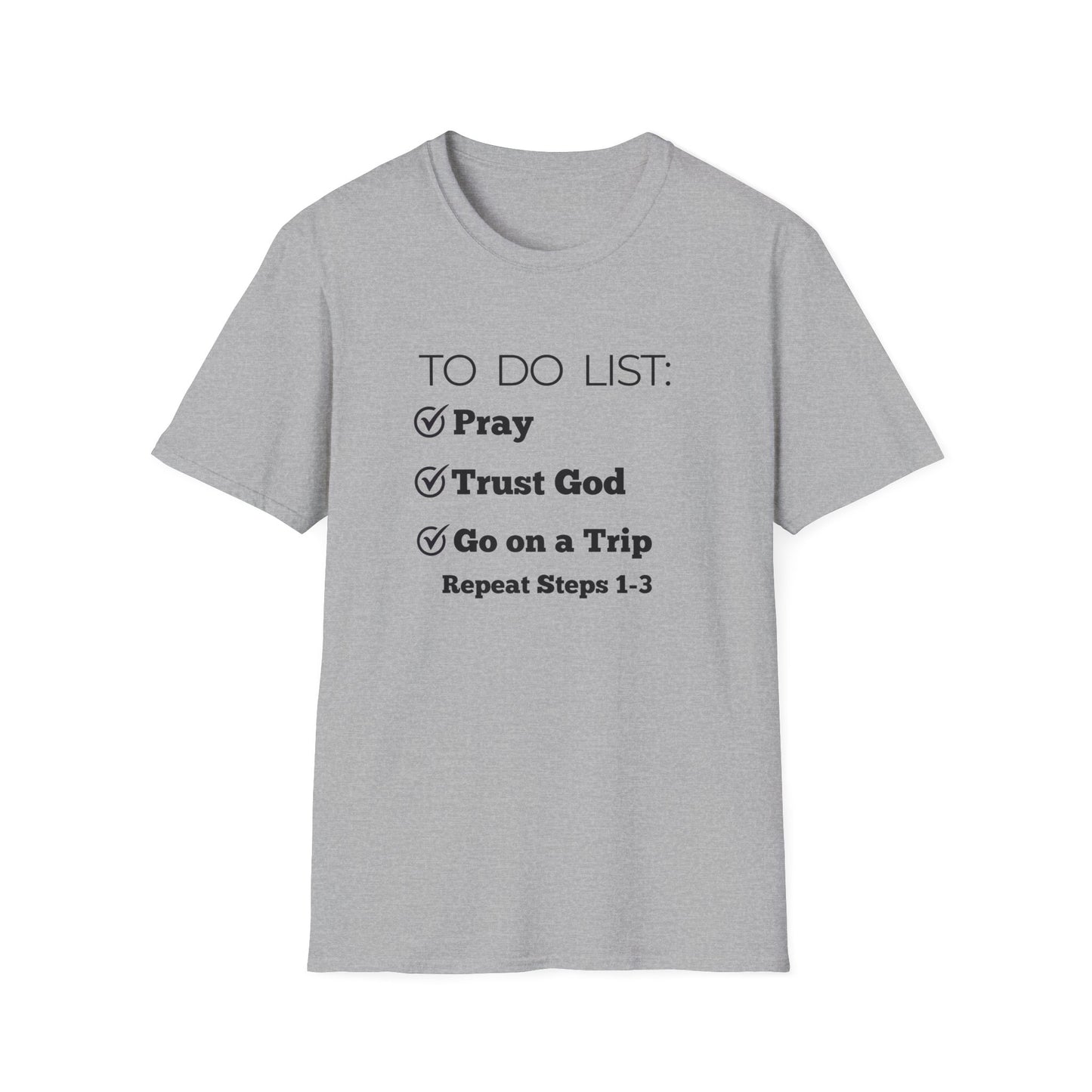 Travel -To Do List - Softstyle T-Shirt