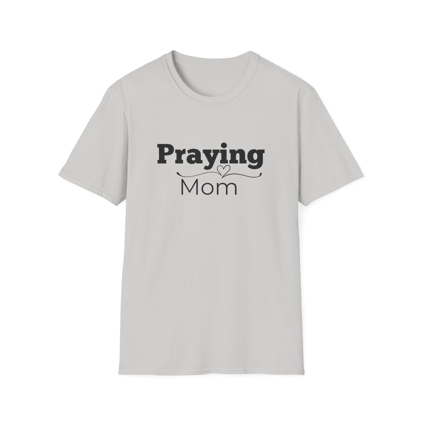 Praying Mom - Swirl Line with Heart - Softstyle T-Shirt