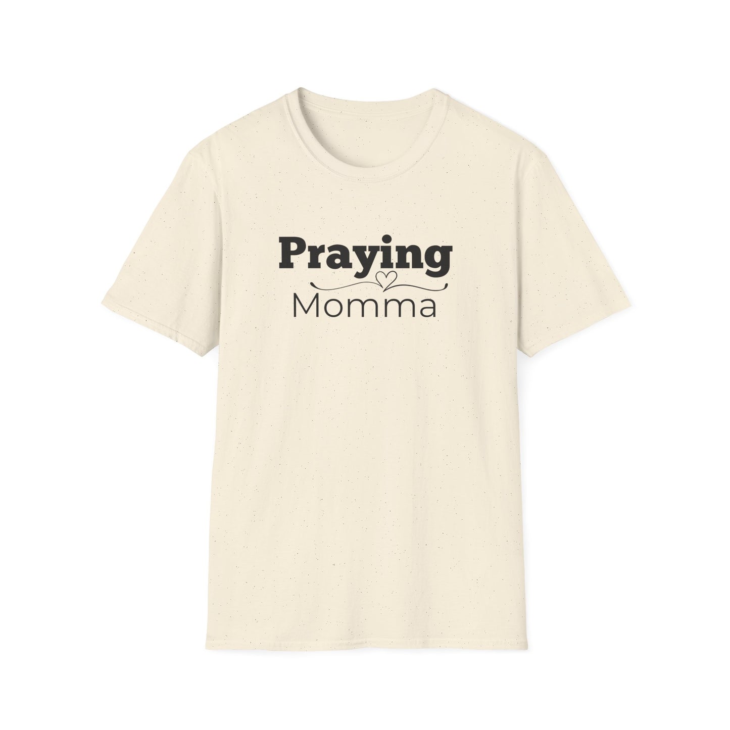 Praying Momma -Swirl Line with Heart - Softstyle T-Shirt