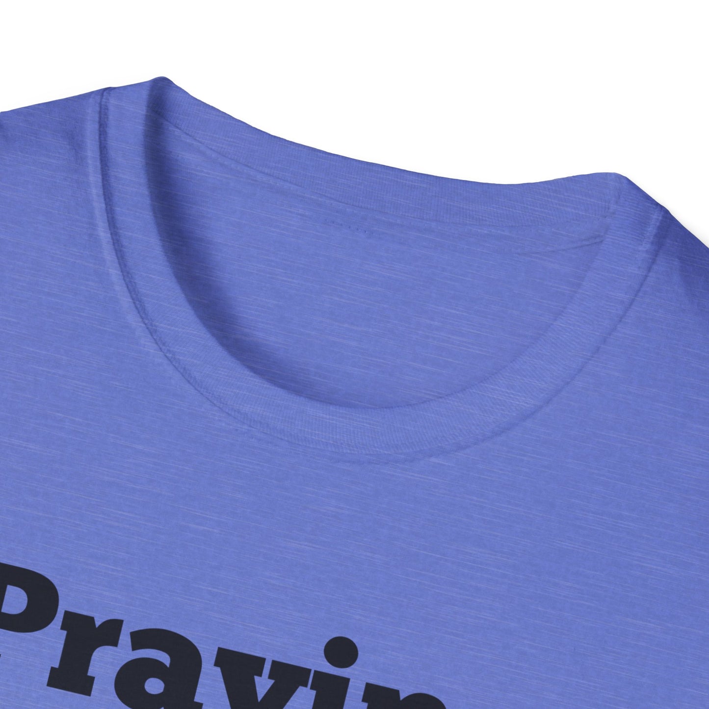 Praying Mom -Straight Line with Heart - Softstyle T-Shirt