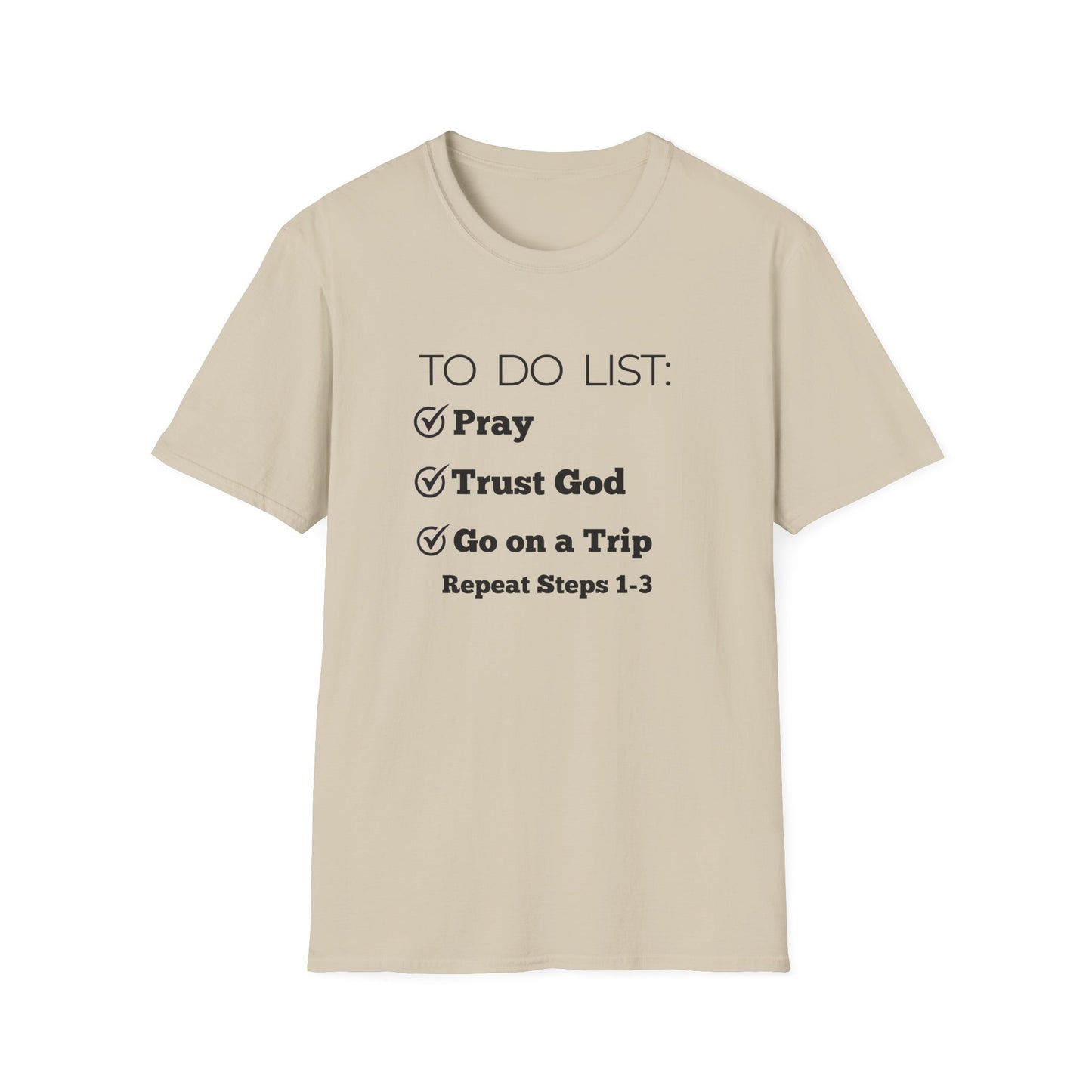 Travel -To Do List - Softstyle T-Shirt