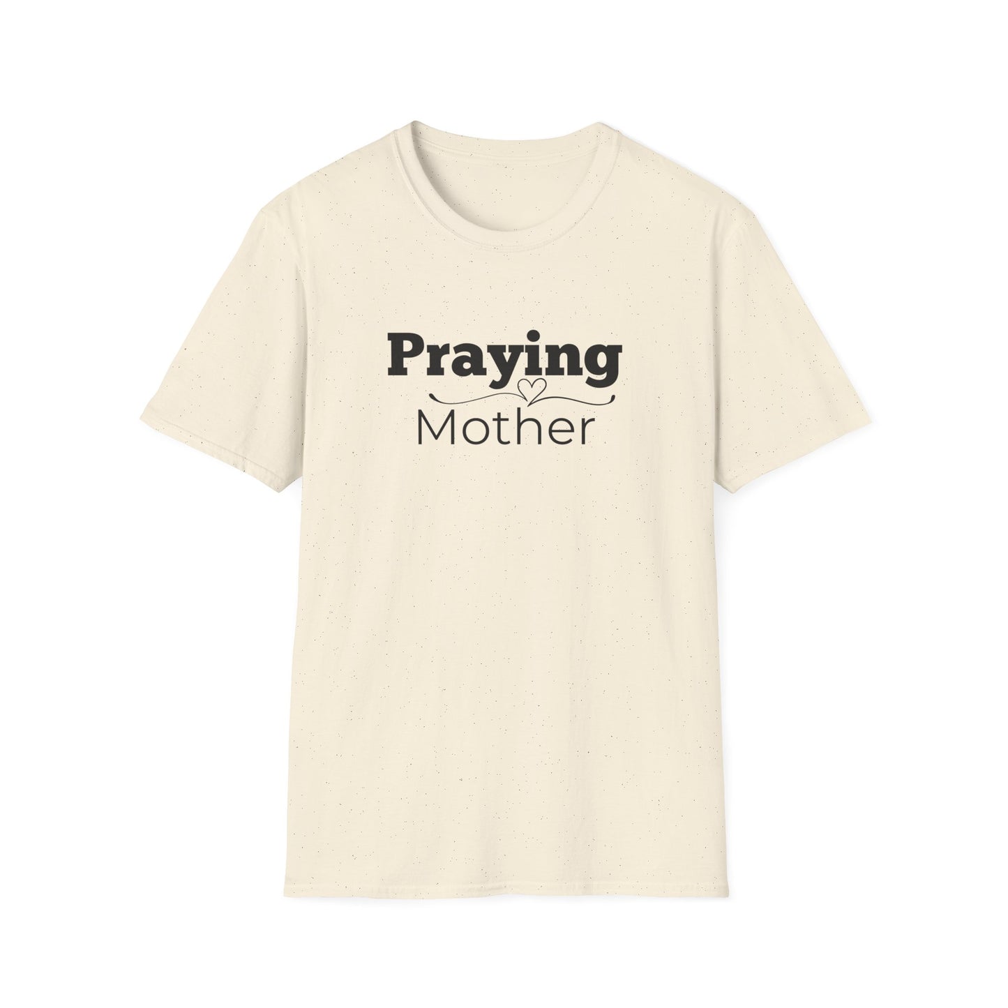 Praying Mother - Swirl Line with Heart - Softstyle T-Shirt